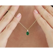 0.21 Ct genuine green gemstone pendant necklace with soft green color and delicate design, perfect for minimal fine jewelry and everyday styling
