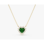 0.76 Ct genuine green gemstone pendant necklace with vibrant green color and elegant design, ideal for fine jewelry and stylish everyday wear