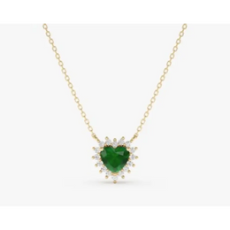 0.76 Ct genuine green gemstone pendant necklace with vibrant green color and elegant design, ideal for fine jewelry and stylish everyday wear