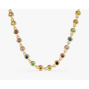 4.40 Ct genuine multicolour gemstone pendant necklace with vibrant colors and elegant design, ideal for unique fine jewelry and stylish everyday wear