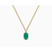 0.21 Ct genuine green gemstone pendant necklace with soft green color and delicate design, perfect for minimal fine jewelry and everyday styling