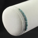 6.49 Ct blue rough diamond 2 to 3 mm bracelet with raw gemstone styling
