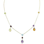 0.53 Ct multicolour gemstone pendant necklace with vibrant mixed colors and elegant design, perfect for bold fine jewelry and stylish everyday wear