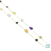 1.25 Ct genuine multicolour gemstone pendant necklace with soft blended colors and elegant design, ideal for delicate fine jewelry and everyday wear