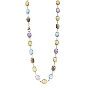 0.58 Ct genuine multicolour gemstone pendant necklace with soft mixed colors and elegant design, ideal for delicate fine jewelry and everyday styling