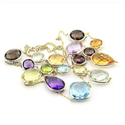 1.25 Ct genuine multicolour gemstone pendant necklace with soft blended colors and elegant design, ideal for delicate fine jewelry and everyday wear
