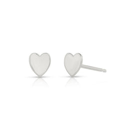 Tiny Heart Stud Earrings, Yellow Gold Studs, 14k Yellow Gold Plated Heart Earrings, Dainty Gold Earrings, Gift - Jay Amar Gems