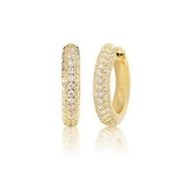 Pave Elegant Personalized Huggie Earrings