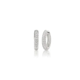 Pave Elegant Personalized Huggie Earrings