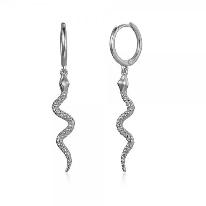Long Snake Dangle Gorgeous Unique Earrings