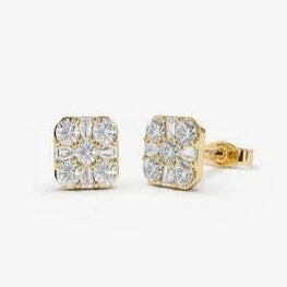 14k Yellow Gold Plated Delicated Stud Earrings