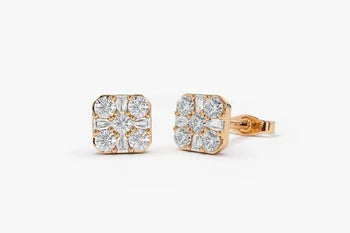 14k Yellow Gold Plated Delicated Stud Earrings