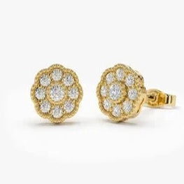 Diamond Floral Delicated Earrings For Her