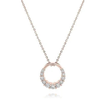 Circle Charm Sterling Silver Dainty Necklace