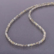 30 Carat Luxury grey rough necklace beads with natural gemstone brilliance