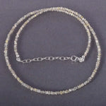 30 Carat Luxury grey rough necklace beads with natural gemstone brilliance