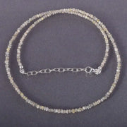 30 Carat Luxury grey rough necklace beads with natural gemstone brilliance