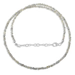 30 Carat Luxury grey rough necklace beads with natural gemstone brilliance