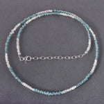 2.5 mm to 3.5 mm white and blue Colored beads with luxury jewelry styling