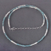 2.5 mm to 3.5 mm white and blue Colored beads with luxury jewelry styling