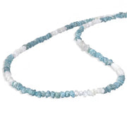 2.5 mm to 3.5 mm white and blue Colored beads with luxury jewelry styling