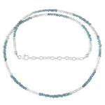 2.5 mm to 3.5 mm white and blue Colored beads with luxury jewelry styling