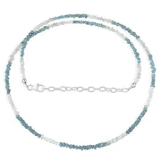 2.5 mm to 3.5 mm white and blue Colored beads with luxury jewelry styling