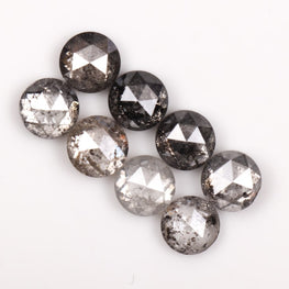 0.82 Ct , Salt And Pepper Round Rose Cut Minimal Diamonds, Engagement Ring Jewelry Diamonds, Best Price Diamonds - Jay Amar Gems