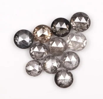 Salt & Pepper Rose Cut Diamond