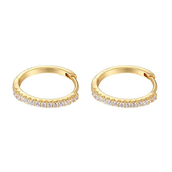 0.23ct Brilliant Round Cut Lab-Created Diamond Huggie Earrings