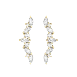 Marquise Diamond Earring 14k Yellow Gold Plated Personalized Gift Earring For Her