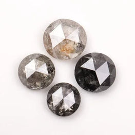 Salt & Pepper Round Cut Natural Diamond