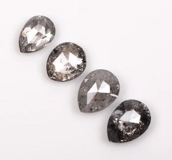 0.63 Ct , Salt and Pepper Pear shape Minimal Diamonds, Engagement Ring Jewelry Diamonds, Best Price Diamonds
