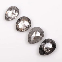 Salt & Pepper Pear Cut Diamond