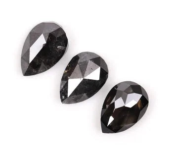 Salt & Pepper Pear Cut Natural Diamond