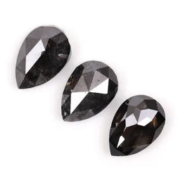 Salt & Pepper Pear Cut Natural Diamond