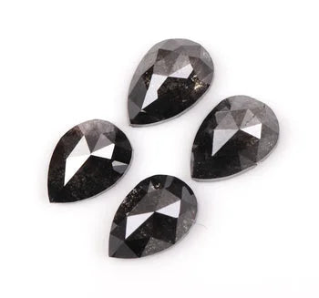 0.99Ct Pear Shape Natural Salt & Pepper Diamond