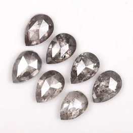 Pear Shape Salt & Pepper Natural Diamond
