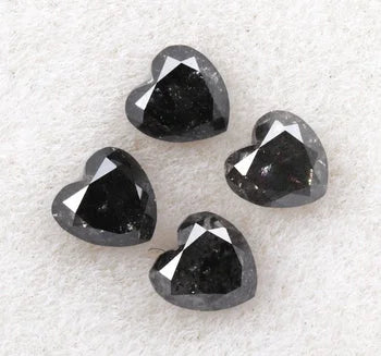 0.59 Ct, Salt and Pepper, Heart Shape Minimal Diamond, Engagement Ring Jewelry Diamond, Best Price Diamond