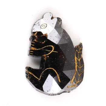 9.29 Ct , Natural Loose Big Size Fancy Black Color Diamond, Squirrel shape Faceted Diamond, Best Price Diamond