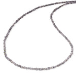30.00 Ct grey rough diamond necklace with raw luxury gemstone styling