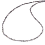 30.00 Ct grey rough diamond necklace with raw luxury gemstone styling