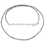 30.00 Ct grey rough diamond necklace with raw luxury gemstone styling