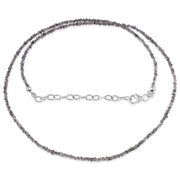 30.00 Ct grey rough diamond necklace with raw luxury gemstone styling