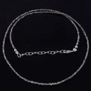 30.00 Ct grey rough diamond necklace with raw luxury gemstone styling