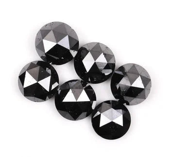 6.19Ct Round Rose Cut Salt & Pepper Diamond