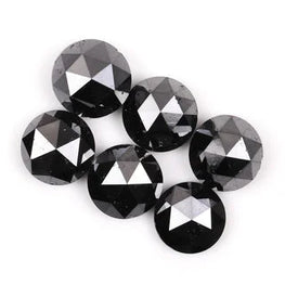 6.19Ct Round Rose Cut Salt & Pepper Diamond