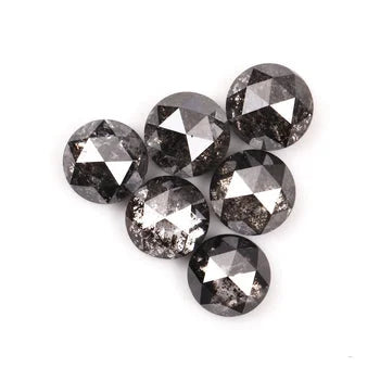 Round Shape Natural Salt & Pepper Diamond