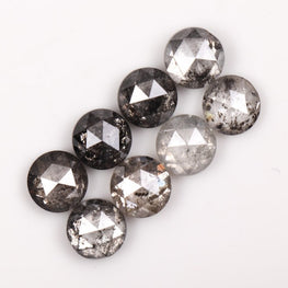 0.82 Ct , Salt And Pepper Round Rose Cut Minimal Diamonds, Engagement Ring Jewelry Diamonds, Best Price Diamonds - Jay Amar Gems