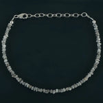 Natural rough diamond bracelet with raw uncut diamonds set in gold handmade luxury fine jewelry bracelet